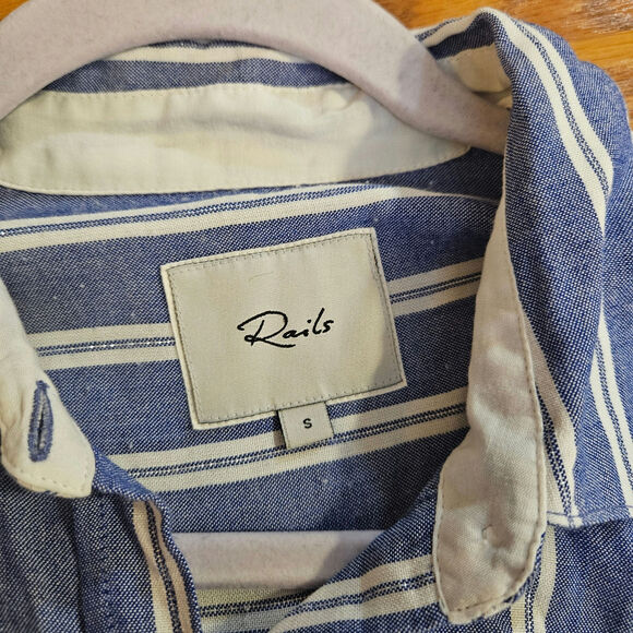 Rails Sydney Arctic Stripe Shirt Size Small - Picture 3 of 7
